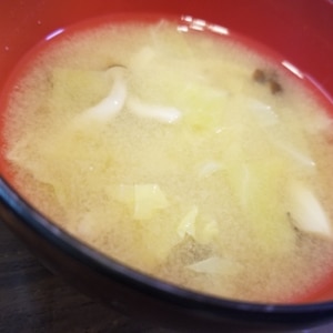 白菜と大根と葱のお味噌汁